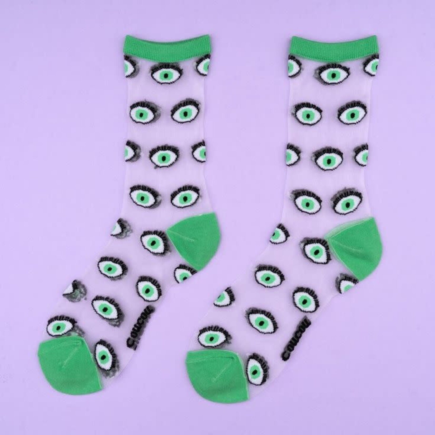 coucou suzette Coucou Suzette - Chaussettes transparentes Oeil - Vert  - 36/40