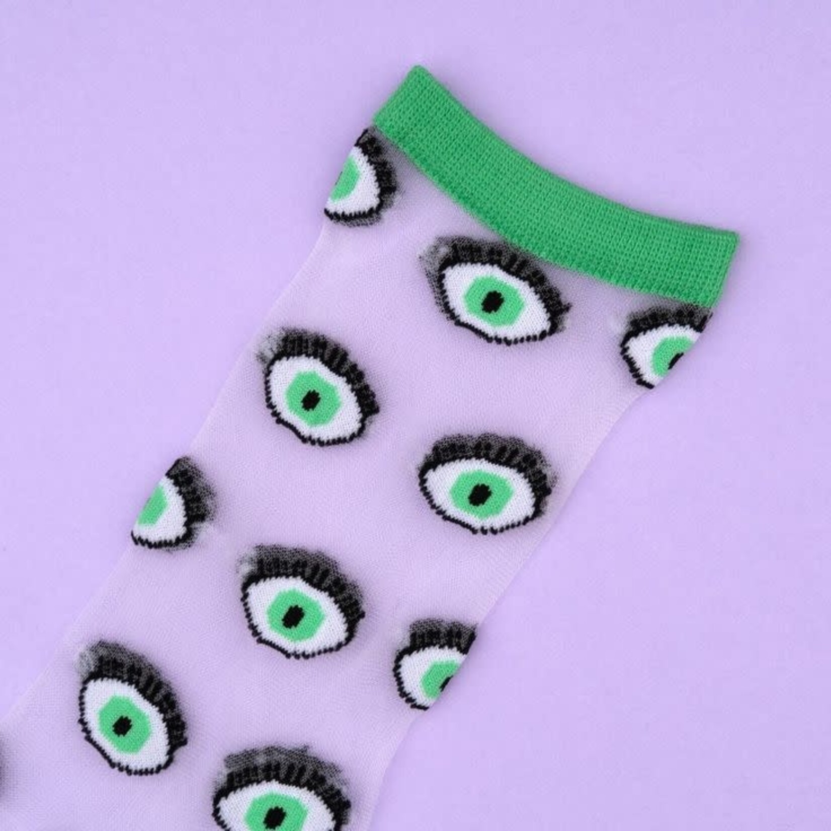 coucou suzette Coucou Suzette - Chaussettes transparentes Oeil - Vert  - 36/40