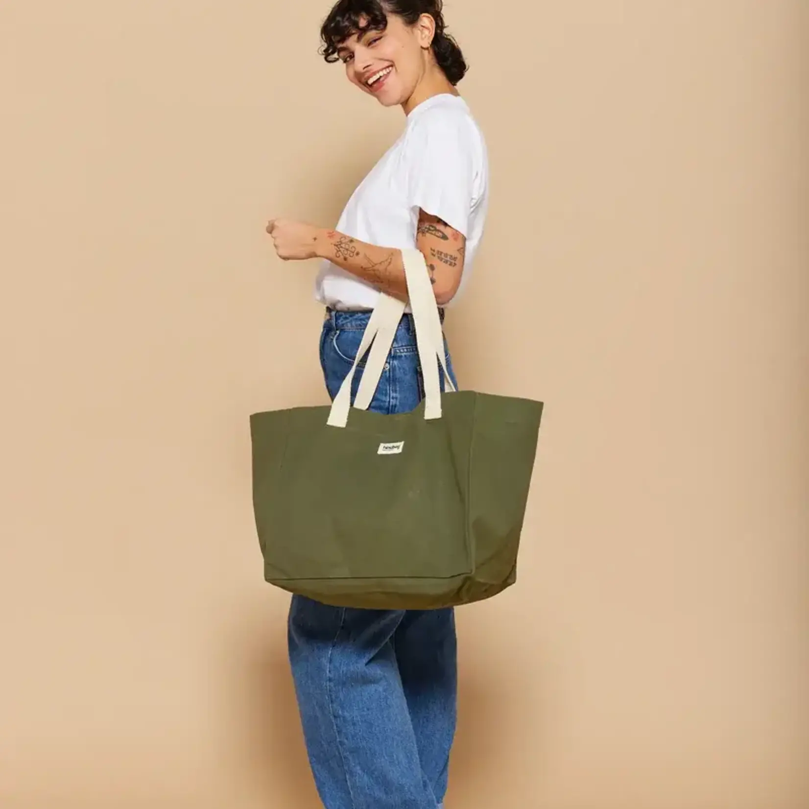 HINDBAG Hindbag - Sac cabas Claude - Olive