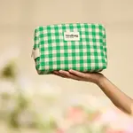HINDBAG HINDBAG - Trousse de toilette Léon - Vichy vert