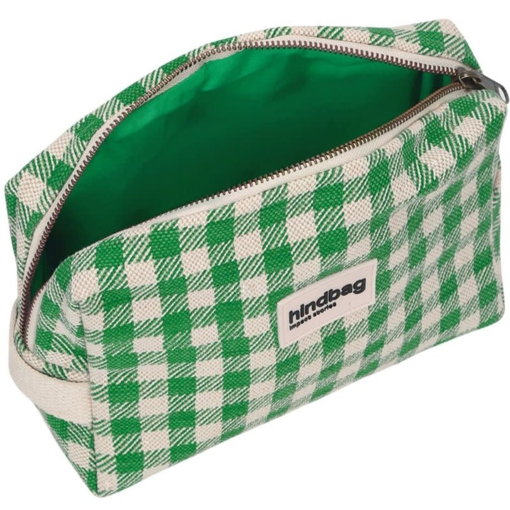 HINDBAG HINDBAG - Trousse de toilette Léon - Vichy vert