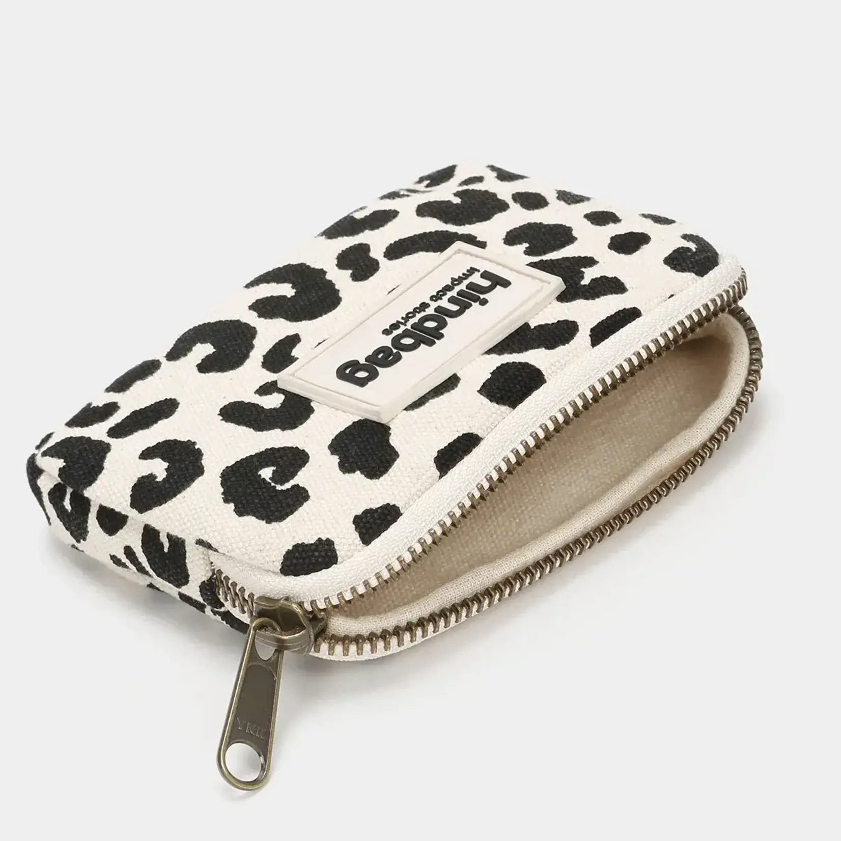 HINDBAG HINDBAG - Porte monnaie Lili - Leopard Ecru