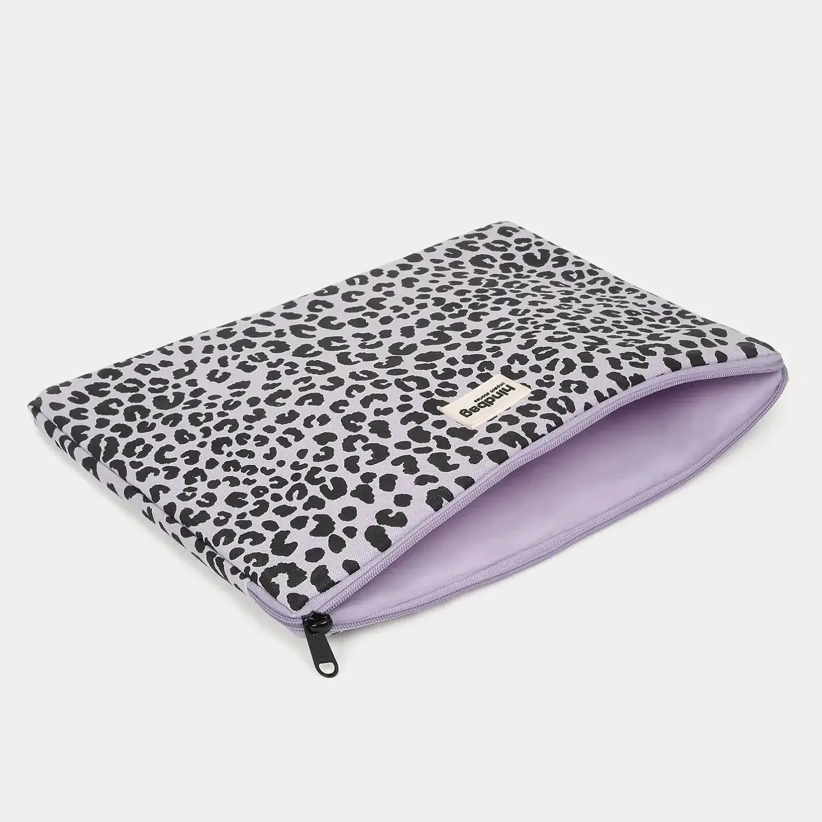 HINDBAG HINDBAG - Pochette ordinateur Ava - Léopard Lilas