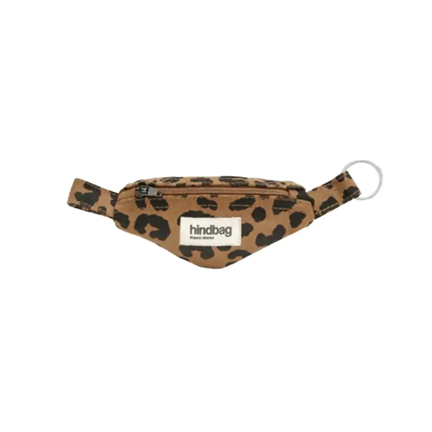 HINDBAG HINDBAG - Porte clé banane Côme Leopard cannelle