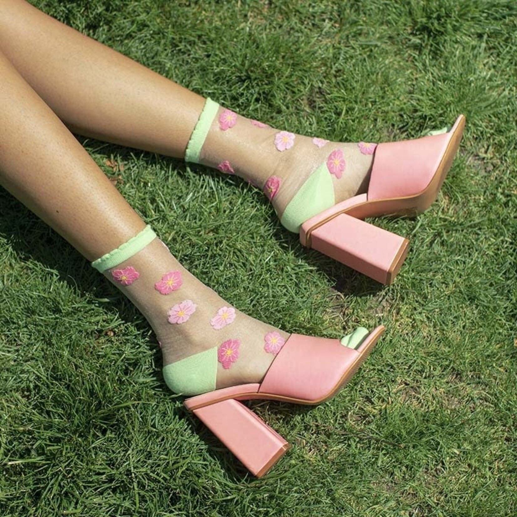 coucou suzette Coucou Suzette - Chaussettes transparentes Sakura - 36/40