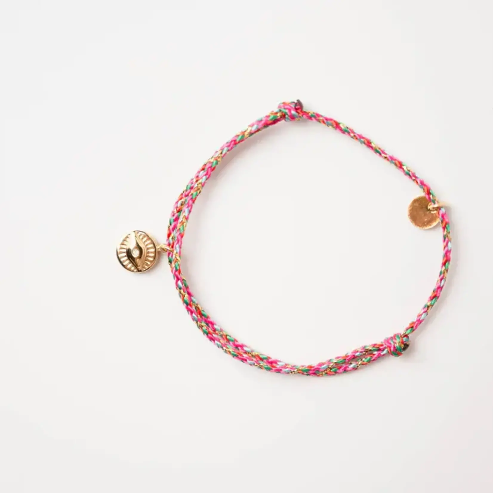 Le Petit Lien de Paris Le Petit Lien de Paris Bracelet Louise framboise Oeil