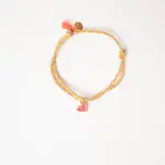 Le Petit Lien de Paris Le Petit Lien de Paris Bracelet Tressé Coeur Fuchsia