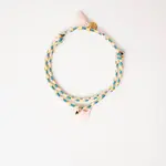 Le Petit Lien de Paris Le Petit Lien de Paris Bracelet Tressé Piu Piu rose