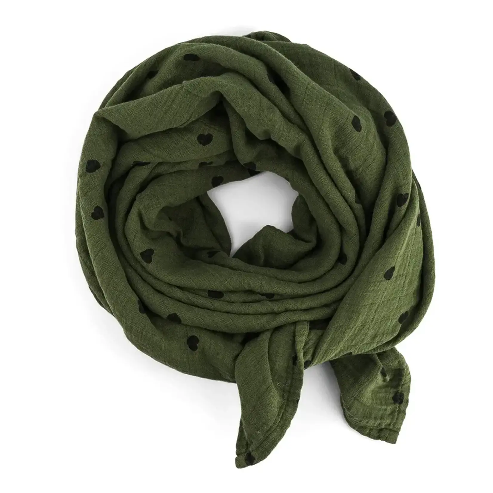 Rose in April Rose in April Foulard Bianca coeur kaki adulte