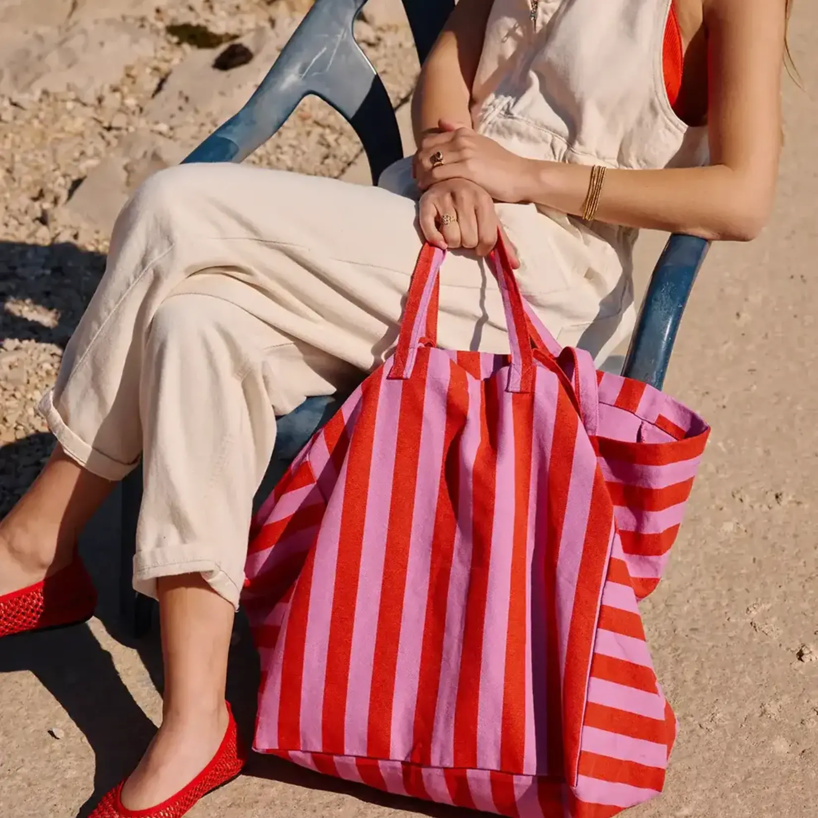 Rose in April Rose in April Sac Elisa Lignes Orchidée/rouge