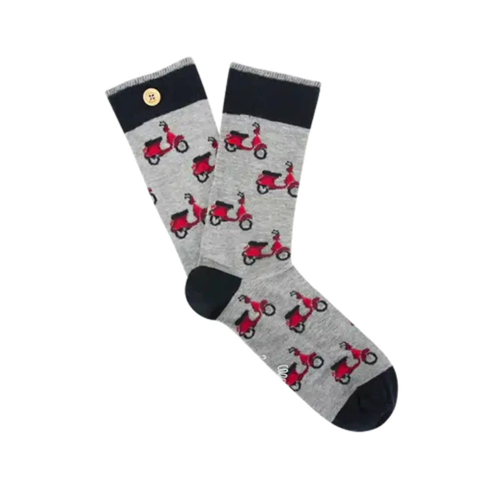 CABAIA CABAIA - Chaussettes à bouton inséparables - Alban et Elodie - Grey - 41/46