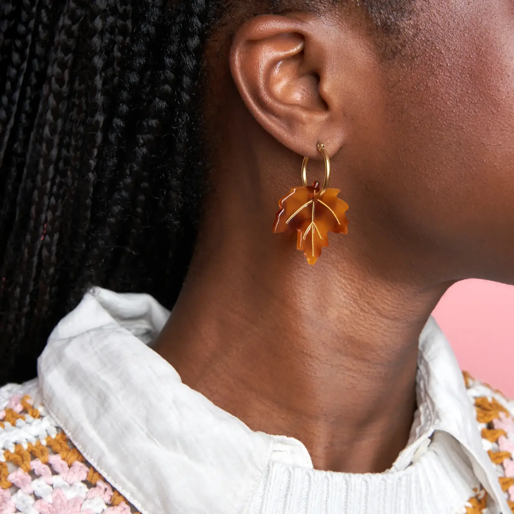 coucou suzette Coucou Suzette - Boucles d'oreilles Feuille d'érable