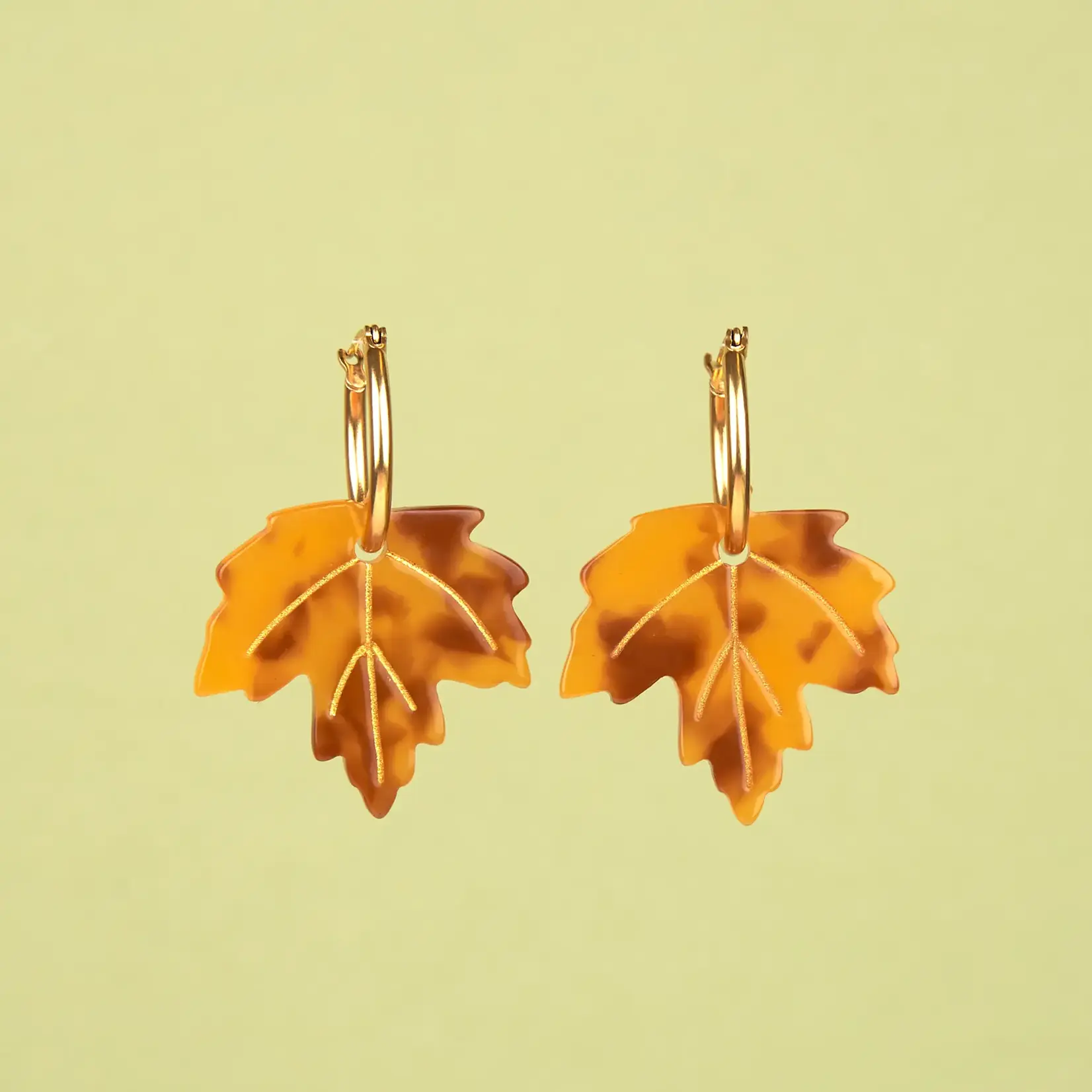 coucou suzette Coucou Suzette - Boucles d'oreilles Feuille d'érable