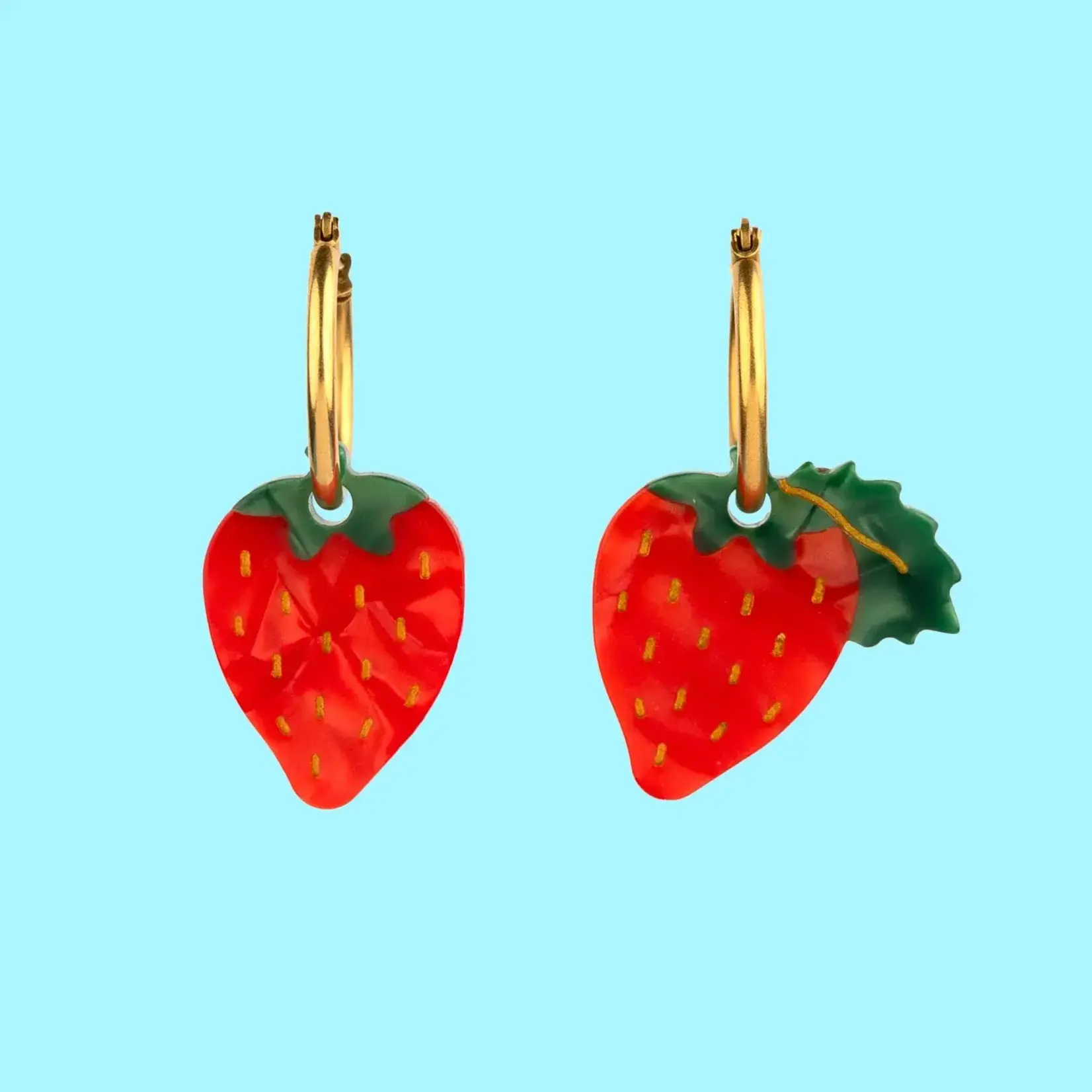 coucou suzette Coucou Suzette - Boucles d'oreilles Fraise