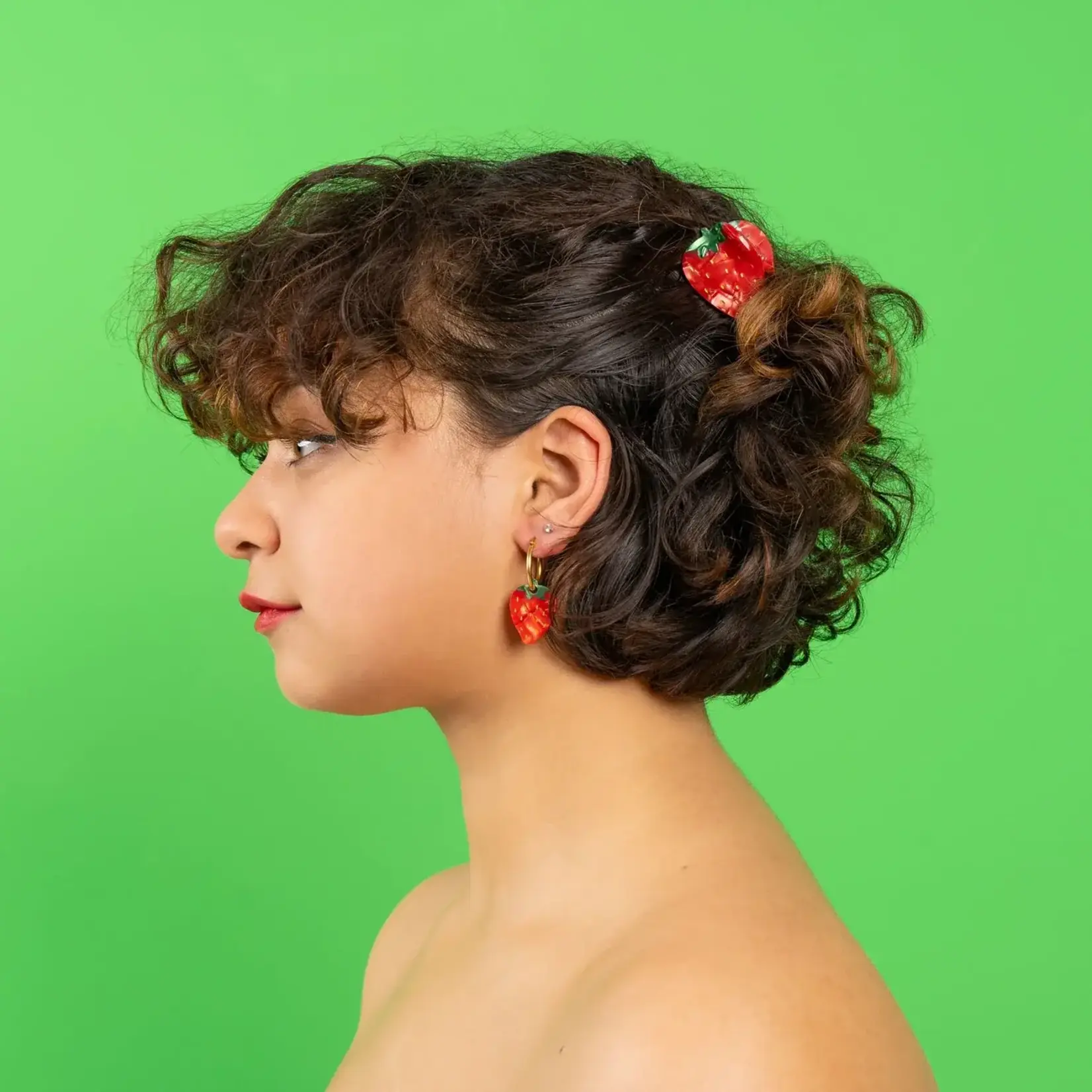coucou suzette Coucou Suzette - Boucles d'oreilles Fraise