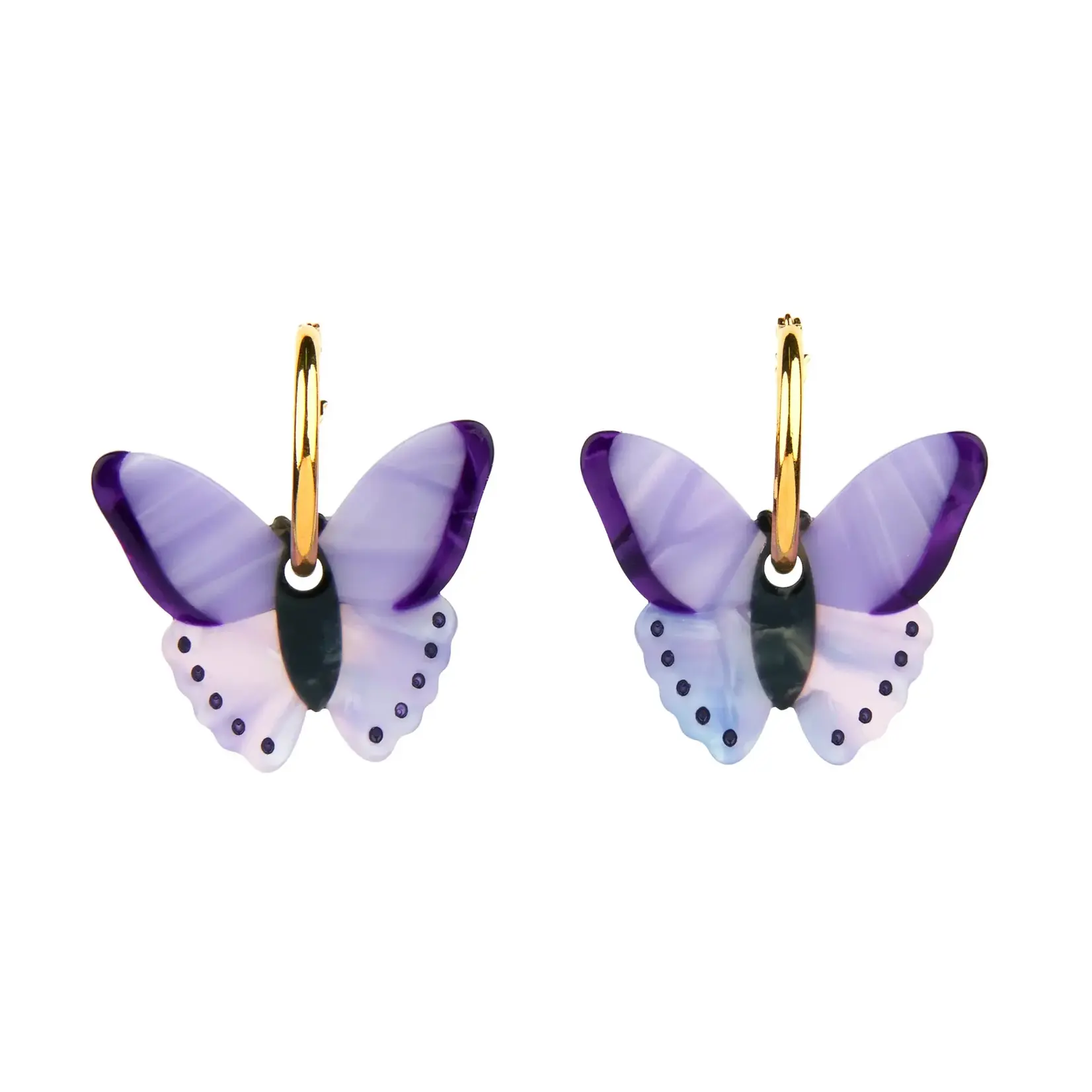 coucou suzette Coucou Suzette - Boucles d'oreilles Papillon mauve