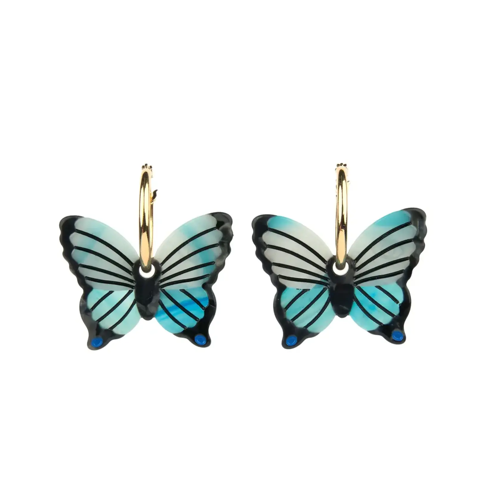 coucou suzette Coucou Suzette - Boucles d'oreilles Papillon bleu