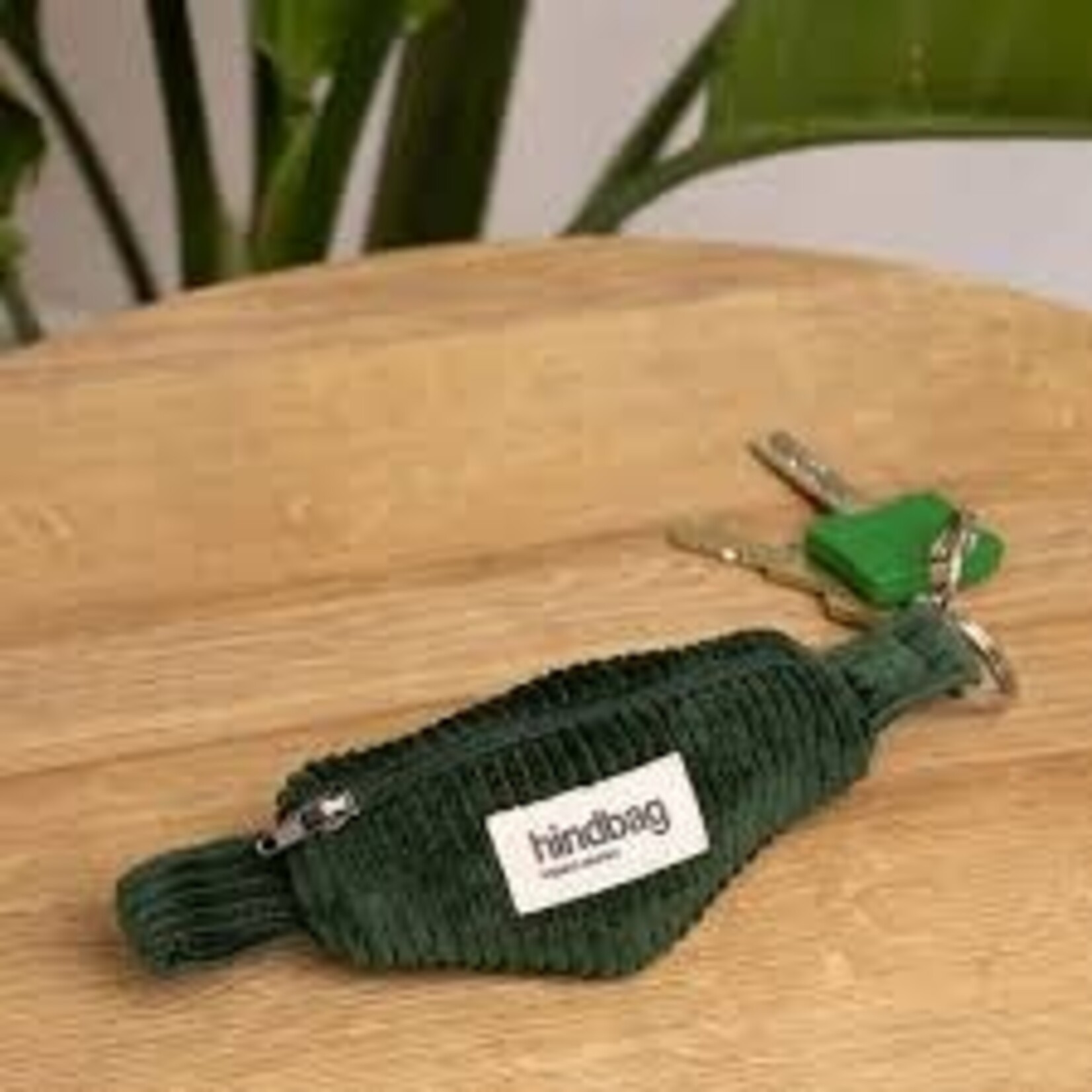 HINDBAG HINDBAG - Porte clé banane Côme Velours Sapin