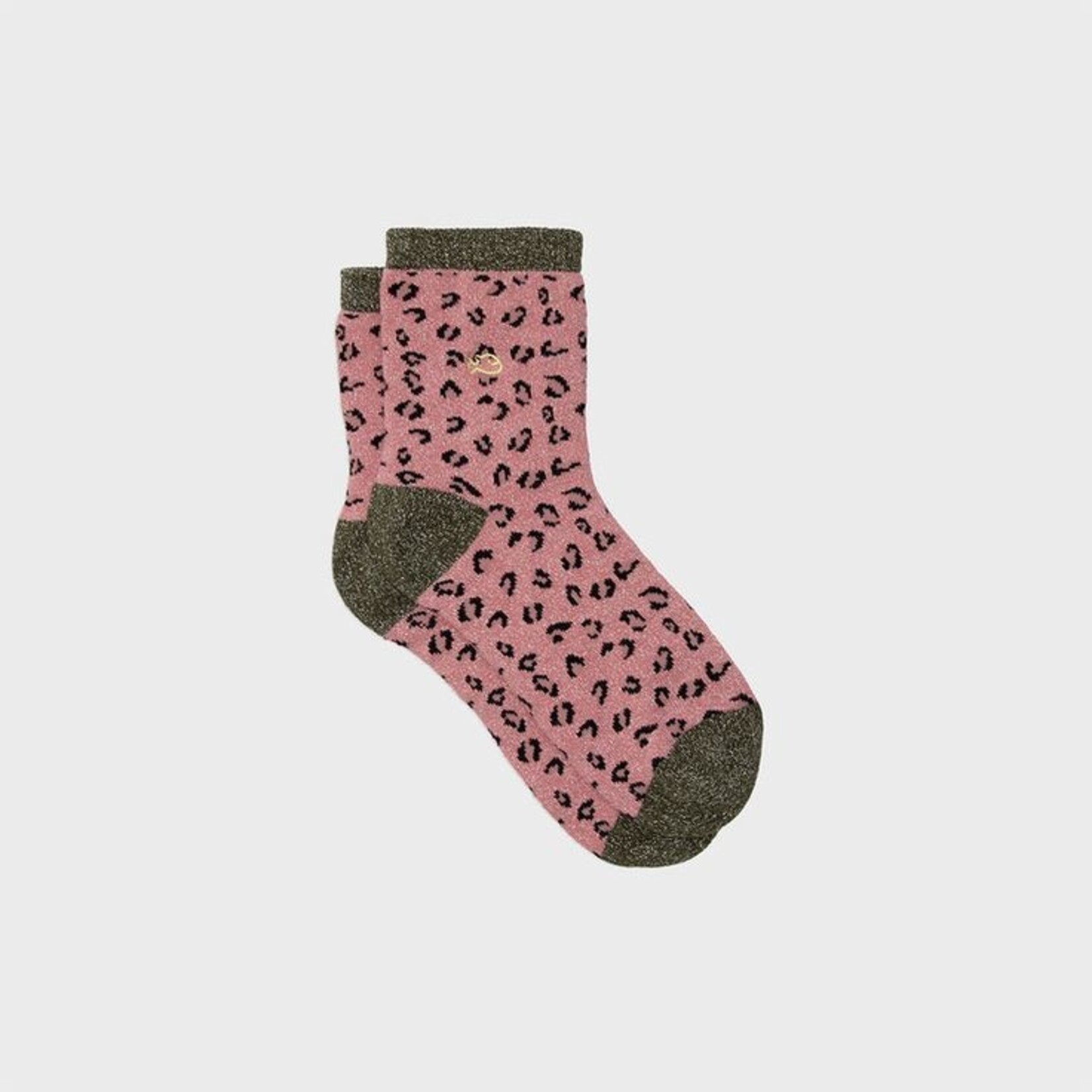 BILLYBELT BILLYBELT Chaussettes Léopard rose et kaki  37/40