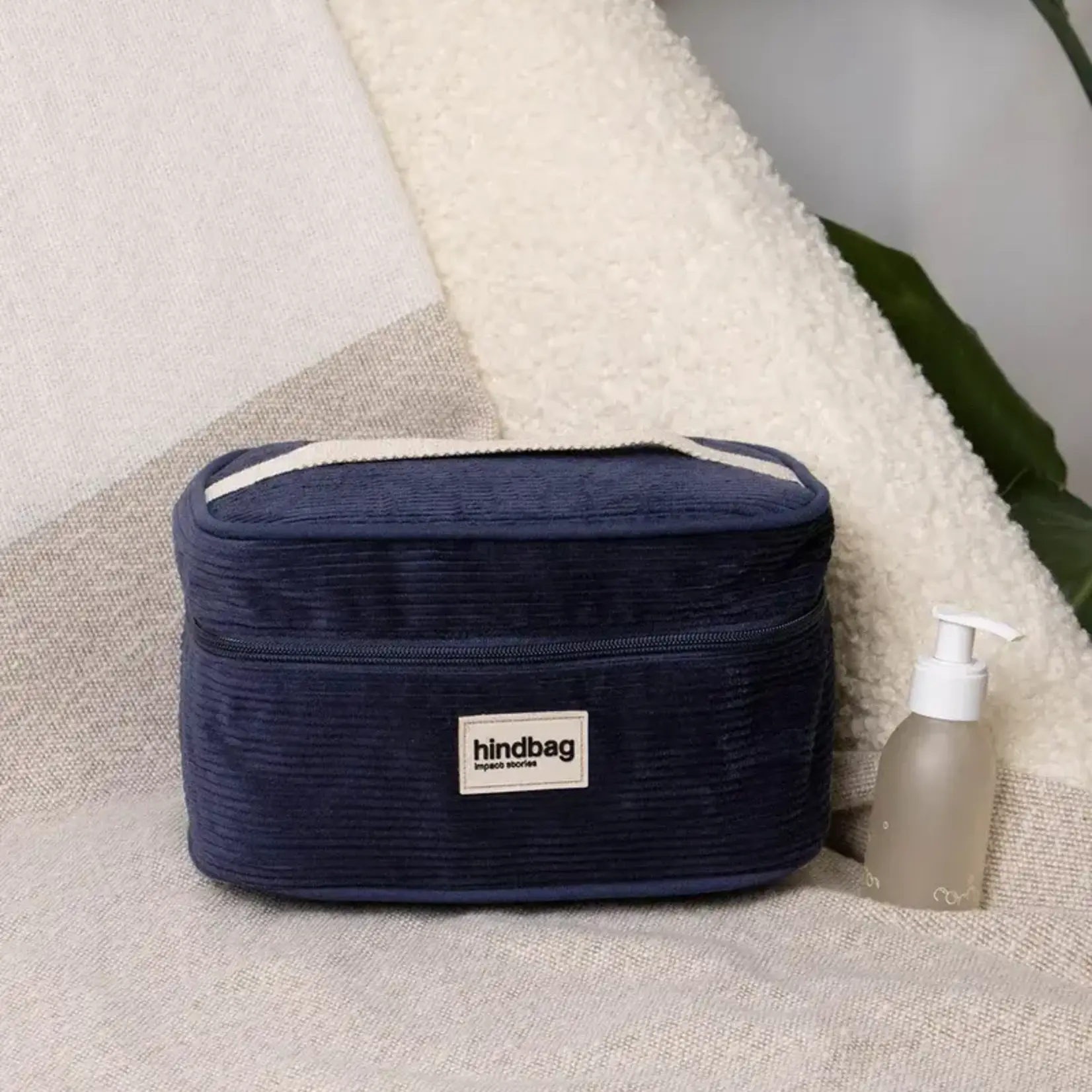 HINDBAG HINDBAG - Trousse de toilette - Gaspard - velours marine