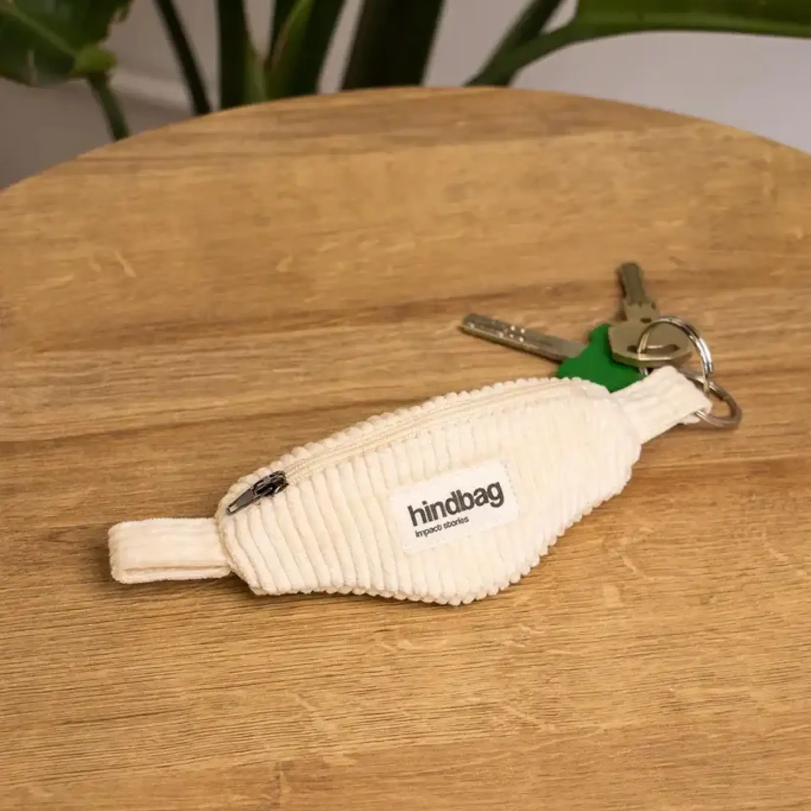 HINDBAG HINDBAG - Porte clé banane Côme Velours crème