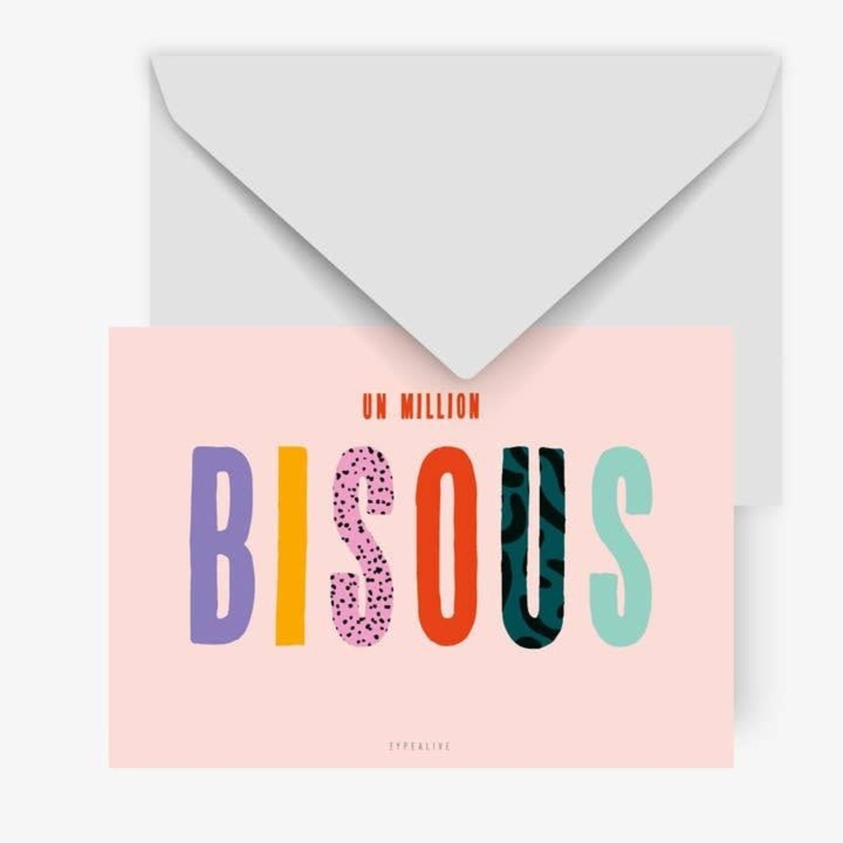 TYPEALIVE - carte postale - BISOUS