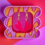 PINKSTORIES PINKSTORIES - Boucle d'oreilles coeur fluo rose Medium