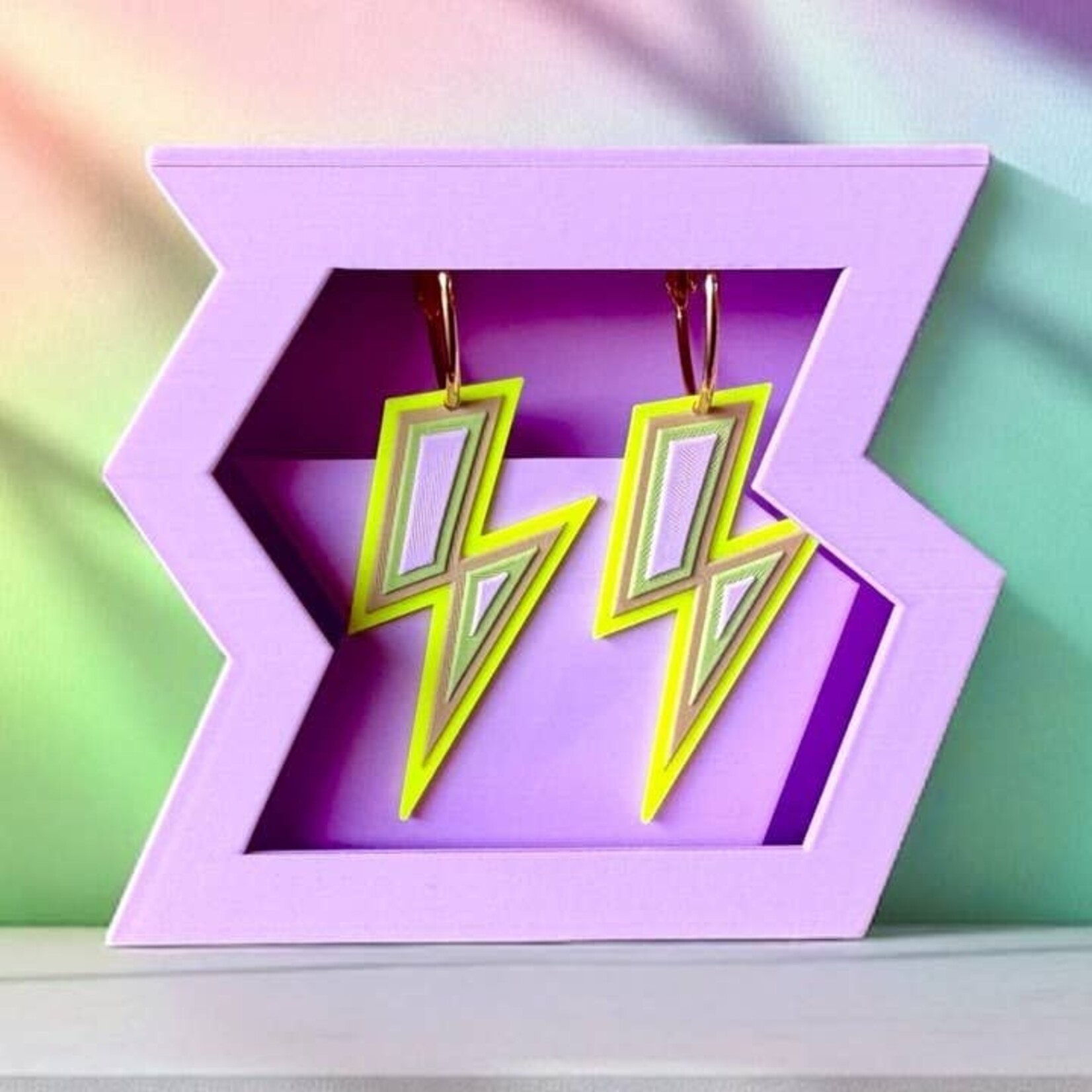 PINKSTORIES PINKSTORIES - Boucle d'oreilles Eclair jaune