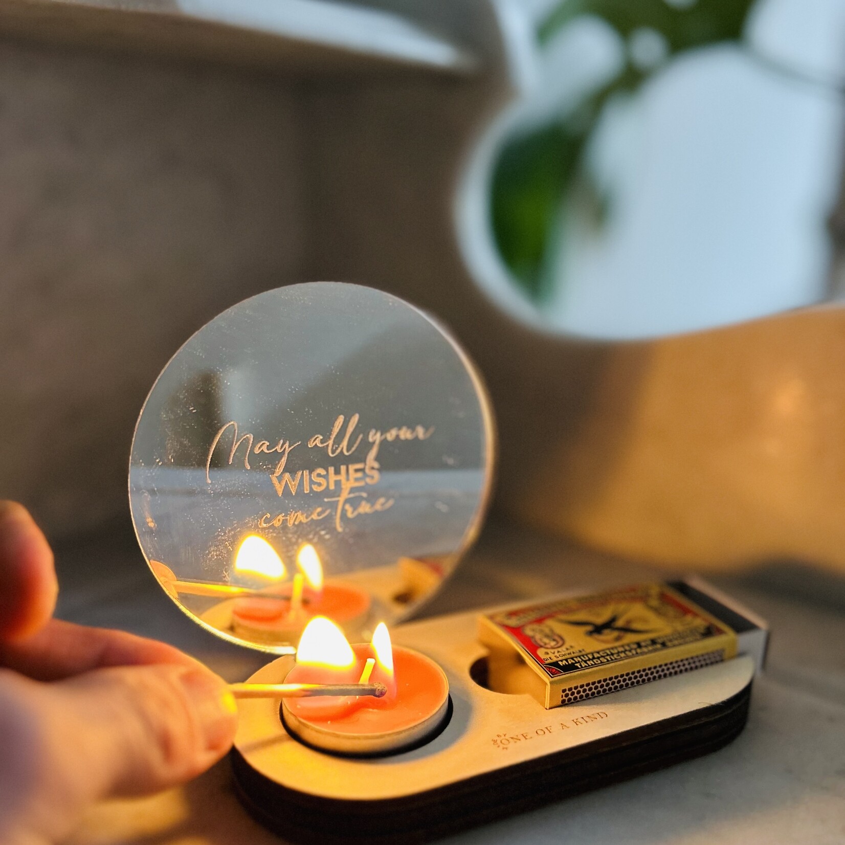 One Of A Kind LASERCUT - Wish Candle EN