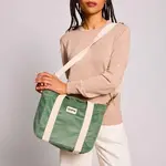 HINDBAG HINDBAG - Sac à main - Louise velours vert d'eau