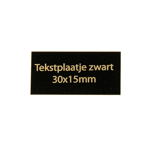 Textplaatje zwart 30x15mm