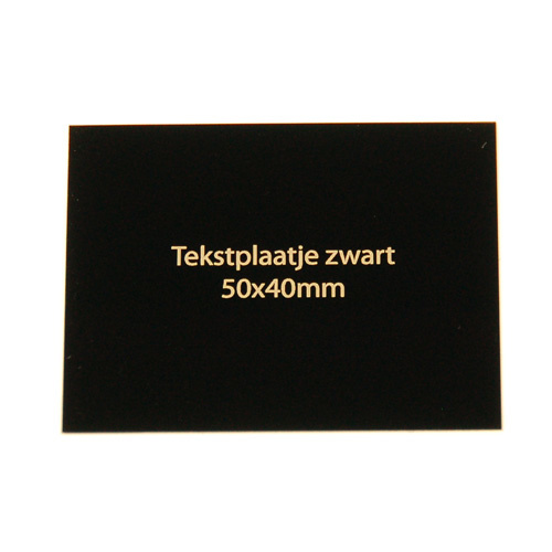 Textplaatje zwart 50x40mm