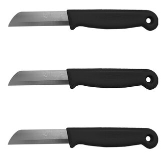 Solingen Scherpe RVS Schilmesjes met Beschermhoes – 16 cm – Zwart – 3-pack Solingen Scherpe RVS Schilmesjes met Beschermhoes – 16 cm – Zwart – 3-pack
