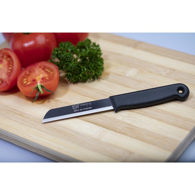 Solingen Schilmesje – RVS Glad – 16 cm met Blade Cover – Zwart – 100 stuks