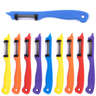 Solingen Dunschiller Dubbel Mes – voor Fruit- en Groenteschiller – Kunststof – Mix – 10 stuks