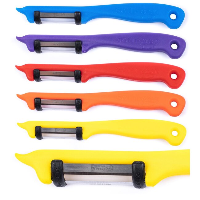 Solingen Dunschiller Dubbel Mes – voor Fruit- en Groenteschiller – Kunststof – Mix – 10 stuks