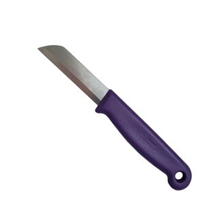 Solingen Schilmesje – RVS Glad – 16 cm met Blade Cover – Paars Solingen Schilmesje – RVS Glad – 16 cm met Blade Cover – Paars