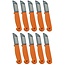 Solingen Schilmesje – RVS Glad – 16 cm met Blade Cover – Oranje – 10 Stuks