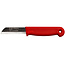 Solingen Schilmesje – RVS Glad – 16 cm met Blade Cover – Rood – 10 Stuks