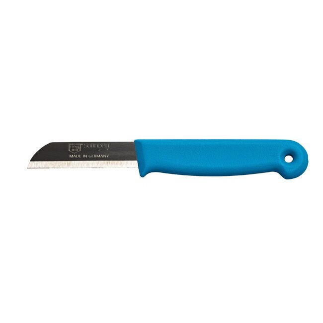 Solingen Schilmesje – RVS Glad – 16 cm met Blade Cover – Turquoise – 10 Stuks