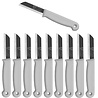 Solingen Solingen Schilmesje - RVS Glad - 16 cm met "Blade Cover" - Wit - 10 Stuks Solingen Solingen Schilmesje - RVS Glad - 16 cm met "Blade Cover" - Wit - 10 Stuks