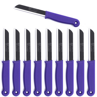 Solingen Kartelmes – Tomatenmes met Kartel – RVS – 18,5 cm met Blade Cover – Paars – 10 stuks Solingen Kartelmes – Tomatenmes met Kartel – RVS – 18,5 cm met Blade Cover – Paars – 10 stuks