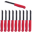 Solingen Kartelmes – Tomatenmes met Kartel – RVS – 18,5 cm met Blade Cover – Rood – 10 stuks