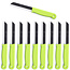 Solingen Kartelmes – Tomatenmes met Kartel – RVS – 18,5 cm met Blade Cover – Groen – 10 stuks