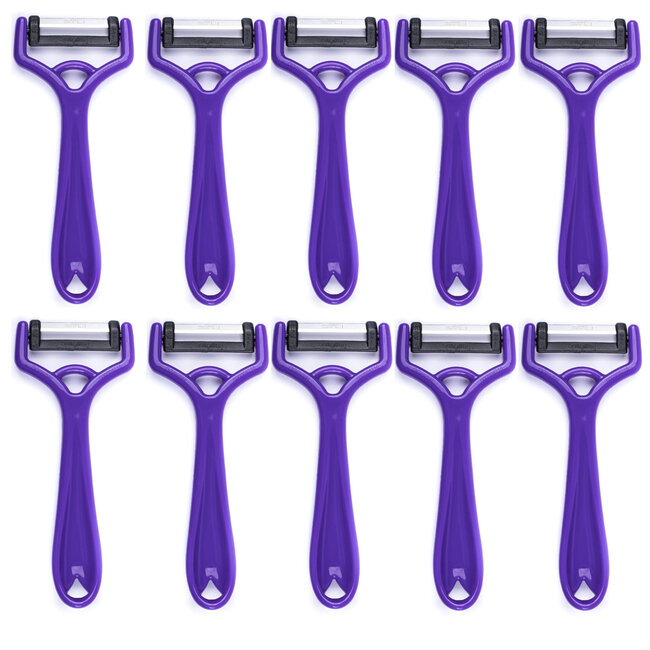 Solingen Dunschiller Uno Y-Model – Kunststof – Mes 4,2 cm – Paars – 10 stuks