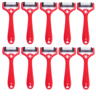 Solingen Dunschiller Uno Y-Model – Kunststof – Mes 4,2 cm – Rood – 10 stuks