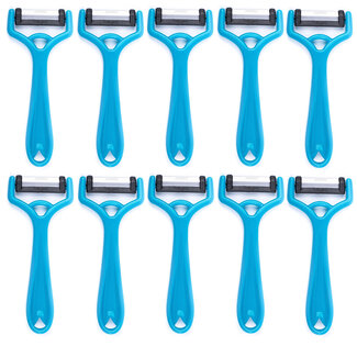 Solingen Dunschiller Uno Y-Model – Kunststof – Mes 4,2 cm – Blauw – 10 stuks