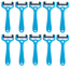 Solingen Dunschiller Uno Y-Model – Kunststof – Mes 4,2 cm – Blauw – 10 stuks