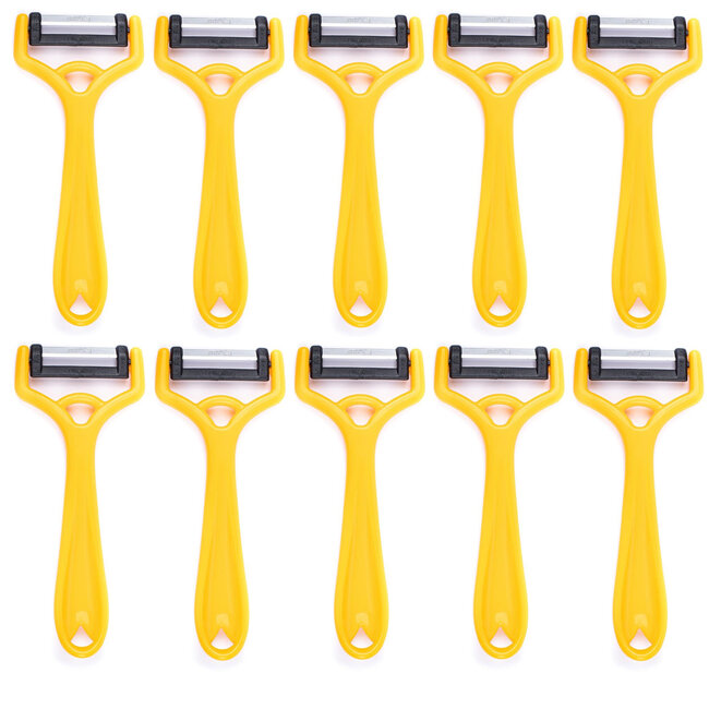 Solingen Dunschiller Uno Y-Model – Kunststof – Mes 4,2 cm – Geel – 10 stuks
