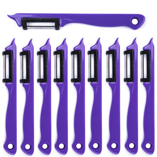 Solingen Dunschiller Enkel Mes – voor Fruit- en Groenteschiller – Kunststof – Paars – 10 stuks Solingen Dunschiller Enkel Mes – voor Fruit- en Groenteschiller – Kunststof – Paars – 10 stuks